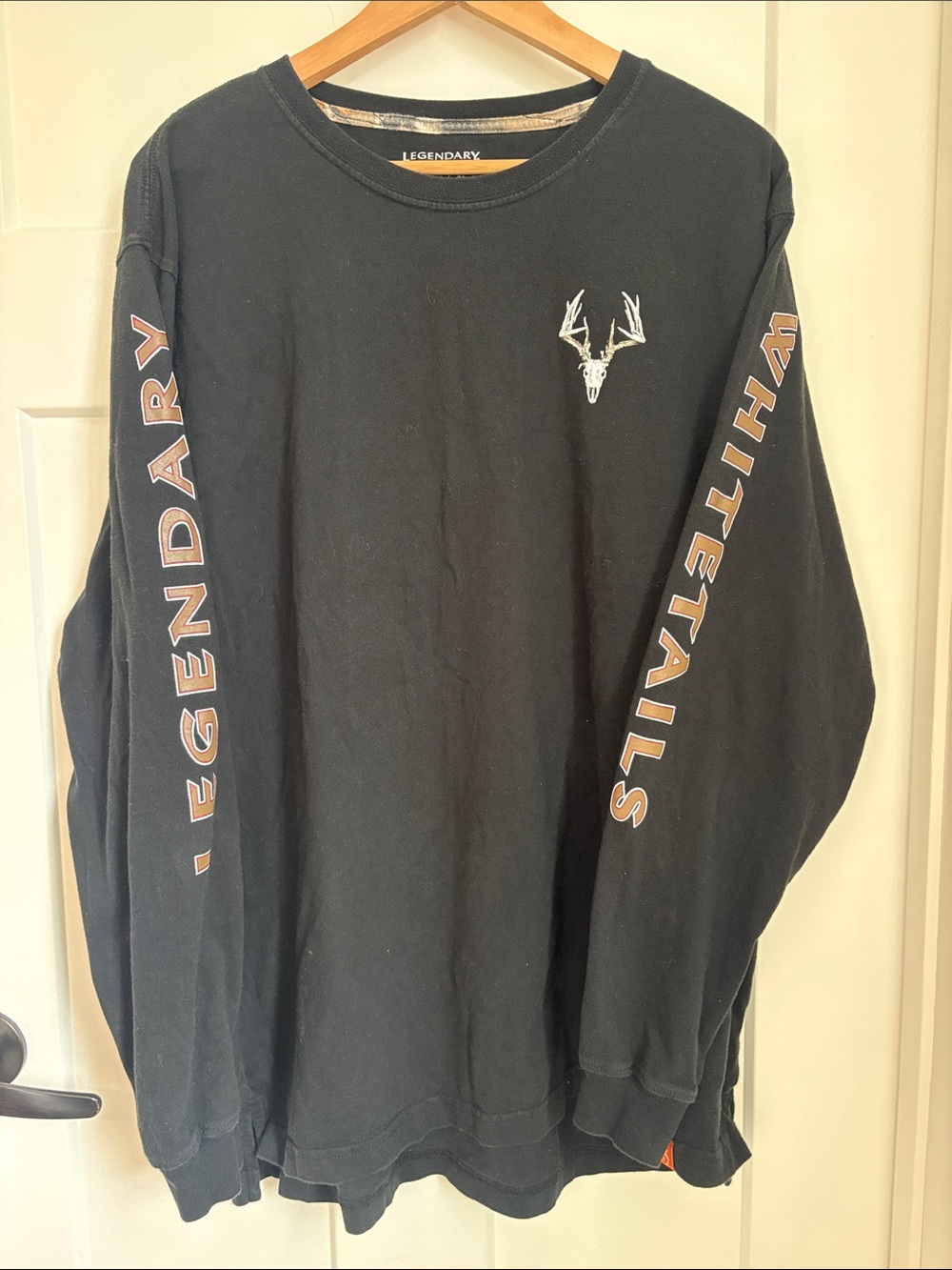 100% cotton Legendary Whitetails Men’s Black Long-Sleeve